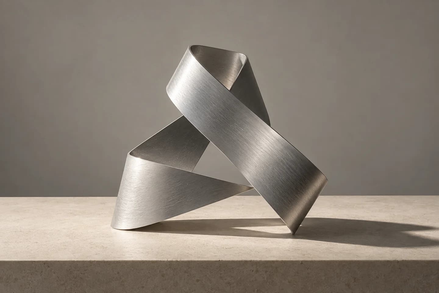 Sculptural aluminium detail used in a modern invitation concept